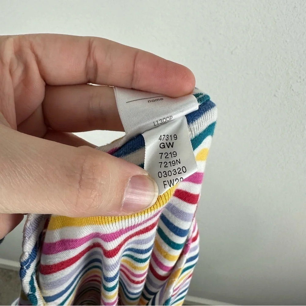 Hanna Andersson Kids Multicolor Stripe Bright Basics Pima Cotton Tee Size 5